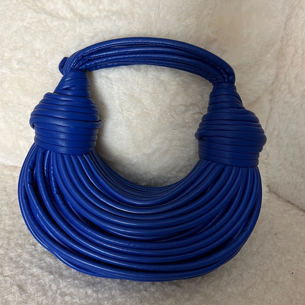 Blue Strawlike Purse